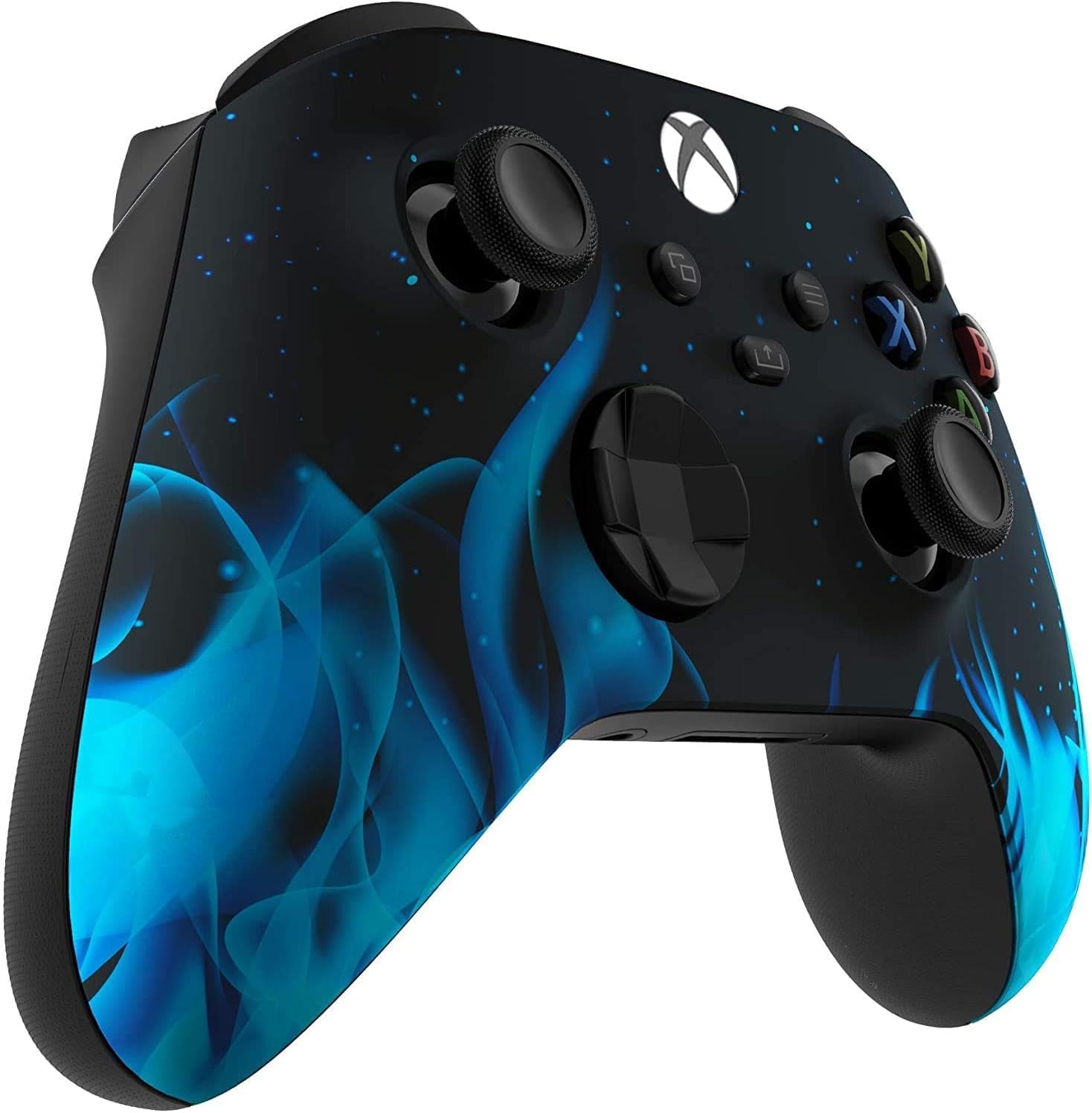 Custom Wireless Controller for Microsoft Xbox Series X/S & Xbox One - Soft Touch Finish - Xbox Series X/S Controller (X/S Blue Flame)