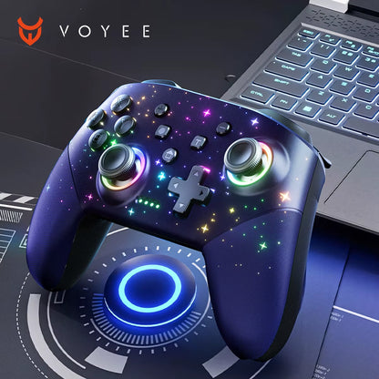 Switch Controller, LED Star Wireless Pro Controller for Switch/Lite/Oled, Multi-Platform Windows Pc/Ios/Android Controller With